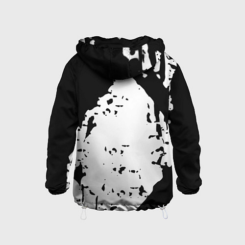 Детская ветровка Чёрно белые краски / 3D-Белый – фото 2