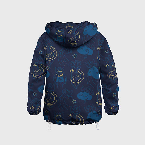 Детская ветровка Ангелы в ночном небе / 3D-Белый – фото 2