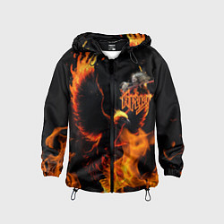 Ветровка с капюшоном детская Феникс ария, цвет: 3D-черный