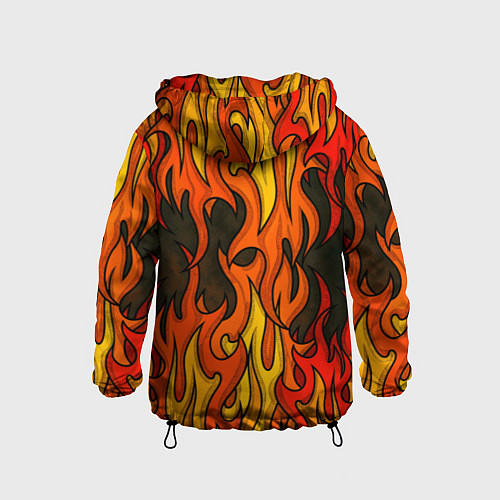 Детская ветровка Языки пламени арт / 3D-Черный – фото 2