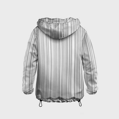 Детская ветровка Полосатая рябь белый / 3D-Черный – фото 2