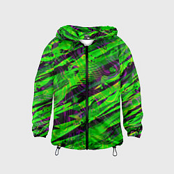 Детская ветровка Зеленые узоры паттерны