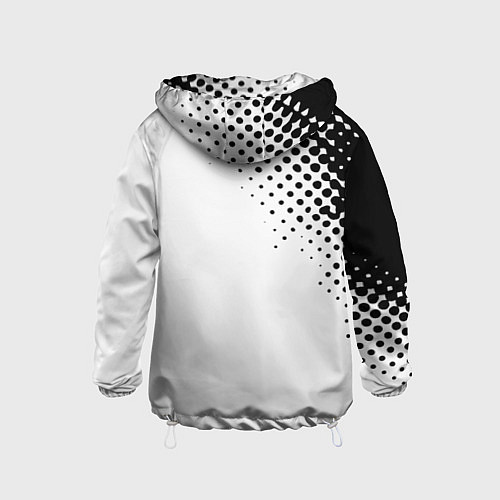 Детская ветровка Juventus sport black geometry / 3D-Белый – фото 2