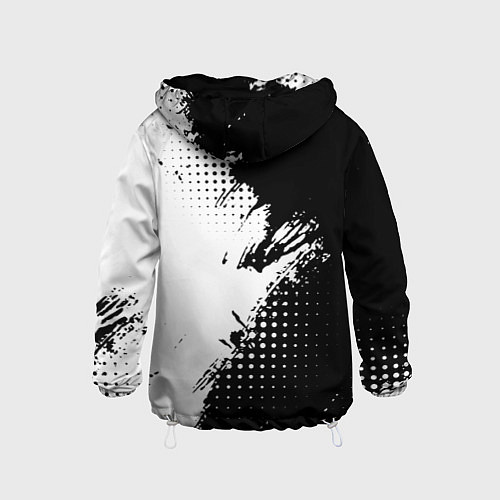Детская ветровка Роблокс - черно-белая абстракция / 3D-Белый – фото 2