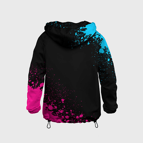 Детская ветровка Club Brugge - neon gradient вертикально / 3D-Черный – фото 2
