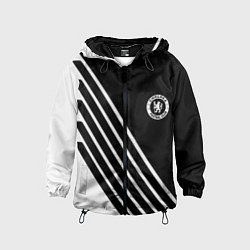 Ветровка с капюшоном детская Chelsea football club sport, цвет: 3D-черный