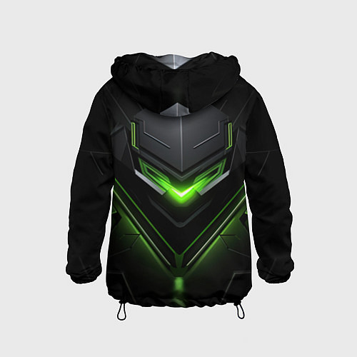 Детская ветровка Green and black abstract style / 3D-Черный – фото 2
