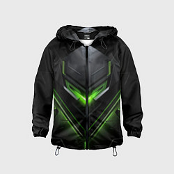 Детская ветровка Green and black abstract style