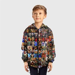 Ветровка с капюшоном детская Портреты всех героев, цвет: 3D-черный — фото 2
