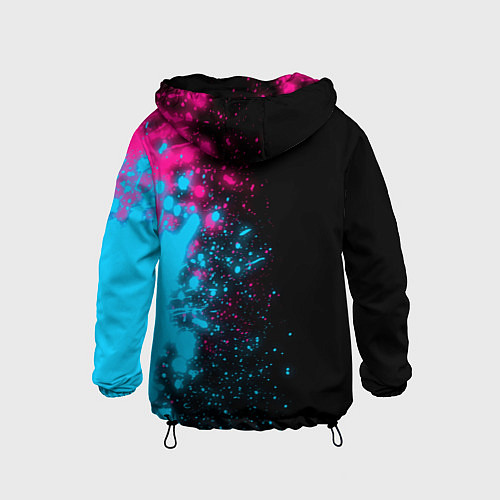 Детская ветровка Club Brugge - neon gradient по-вертикали / 3D-Черный – фото 2