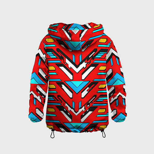 Детская ветровка Красно-синяя техно броня / 3D-Черный – фото 2
