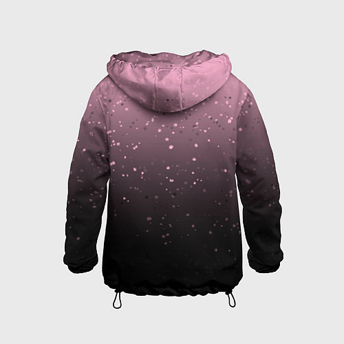 Детская ветровка Градиент тёмный розовый брызги / 3D-Черный – фото 2