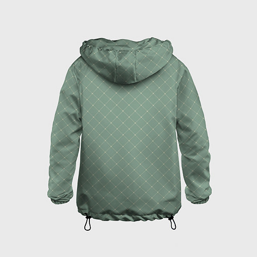 Детская ветровка Паттерн сетка оливковый / 3D-Черный – фото 2