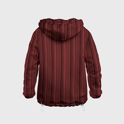 Детская ветровка Тёмно-красный в полоску / 3D-Белый – фото 2