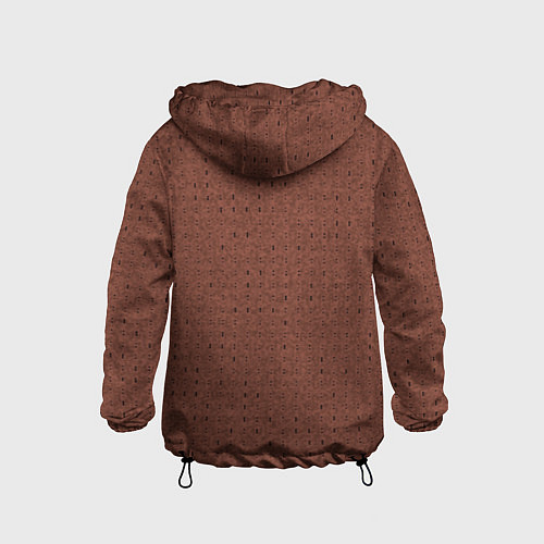 Детская ветровка Благородный коричневый паттерн полосочки / 3D-Черный – фото 2