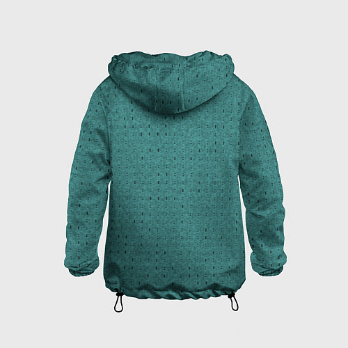 Детская ветровка Тёмно-бирюзовый в мелкую полосочку / 3D-Черный – фото 2