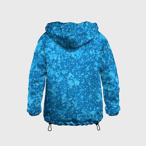 Детская ветровка Ярко-голубой абстракция космический / 3D-Черный – фото 2