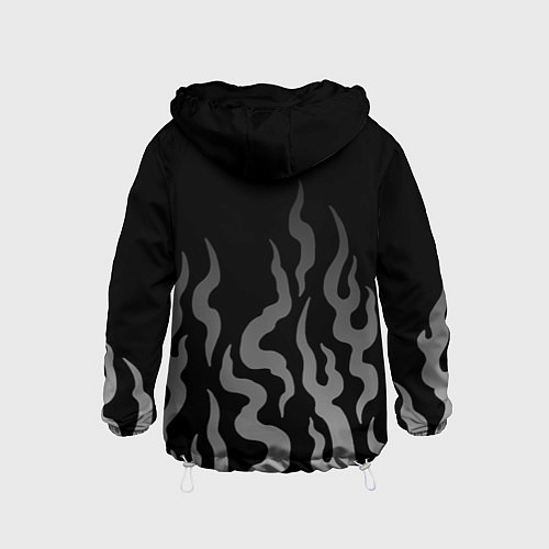 Детская ветровка Ведьмак- языки пламени / 3D-Белый – фото 2