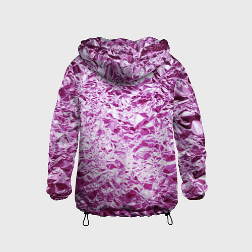 Детская ветровка Сверкающая розовая фактура фольги / 3D-Черный – фото 2