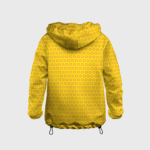 Детская ветровка Паттерн оранжевые колючки / 3D-Черный – фото 2