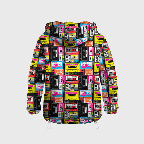 Детская ветровка Цветные аудиокассеты / 3D-Белый – фото 2