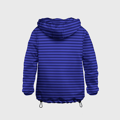 Детская ветровка Сине-фиолетовый в горизонтальную полоску / 3D-Черный – фото 2