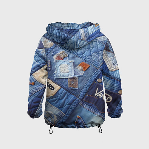 Детская ветровка Vanguard jeans patchwork - ai art / 3D-Черный – фото 2