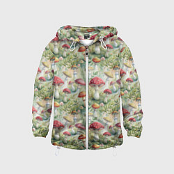 Детская ветровка Дикие грибы лесные мухоморы