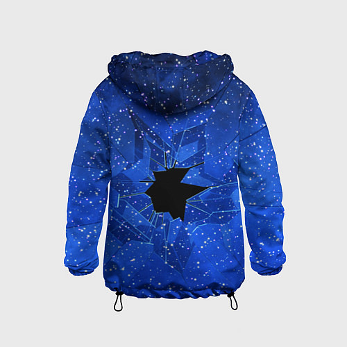 Детская ветровка Расколотое стекло - звездное небо / 3D-Черный – фото 2