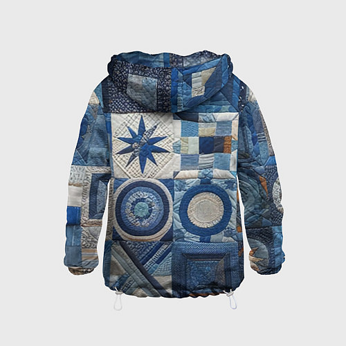 Детская ветровка Denim patchwork - ai art / 3D-Белый – фото 2