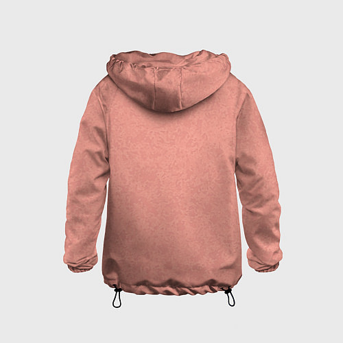 Детская ветровка Однотонный персиковый текстура / 3D-Черный – фото 2