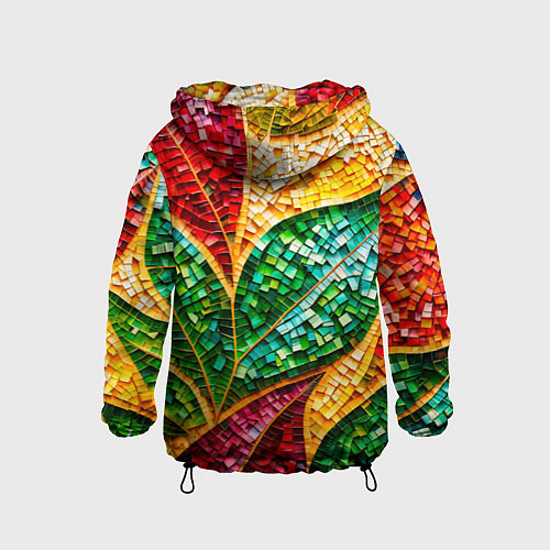 Детская ветровка Яркая мозаика с разноцветным абстрактным узором и / 3D-Черный – фото 2
