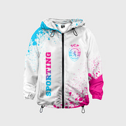 Детская ветровка Sporting neon gradient style вертикально