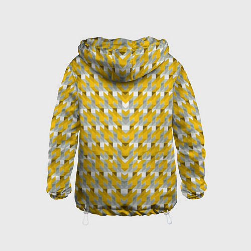 Детская ветровка Жёлто-белый паттерн / 3D-Белый – фото 2