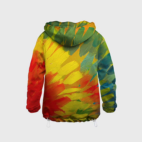 Детская ветровка Абстракция цветение акрил / 3D-Белый – фото 2