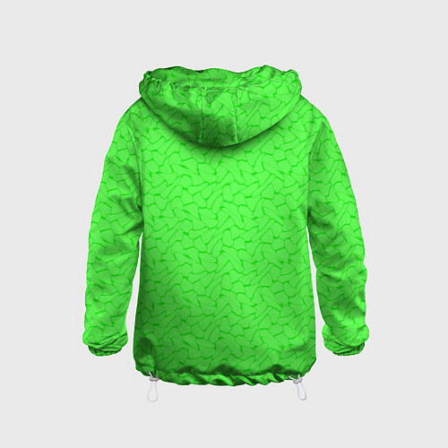 Детская ветровка Яркий салатовый кислотный / 3D-Белый – фото 2