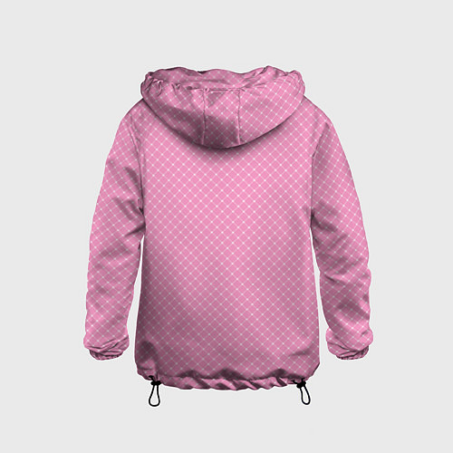 Детская ветровка Розовый паттерн сеточка / 3D-Черный – фото 2