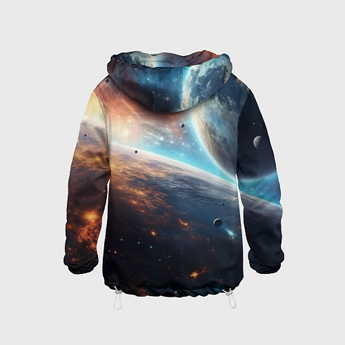 Детская ветровка Космос и планеты / 3D-Белый – фото 2