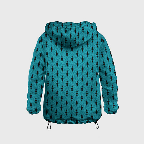 Детская ветровка Бирюзовый с чёрными горошками / 3D-Черный – фото 2