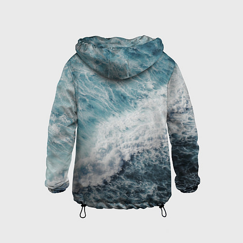 Детская ветровка Морская бирюзовая волна / 3D-Черный – фото 2