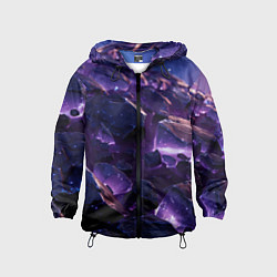 Детская ветровка Фиолетовые неоновые камни со светом