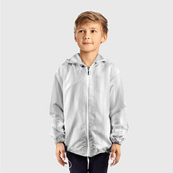 Ветровка с капюшоном детская Светлый серый абстрактные полосы, цвет: 3D-белый — фото 2