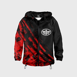 Ветровка с капюшоном детская FAW sport grunge, цвет: 3D-черный