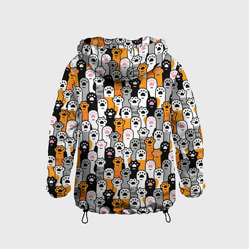 Детская ветровка Кошачьи лапы / 3D-Черный – фото 2