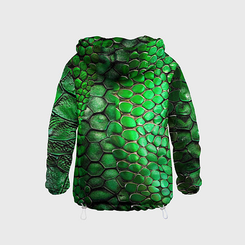 Детская ветровка Зеленая змеиная кожа / 3D-Белый – фото 2