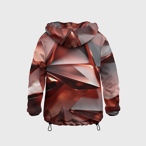 Детская ветровка Рубиновые пирамидки / 3D-Черный – фото 2