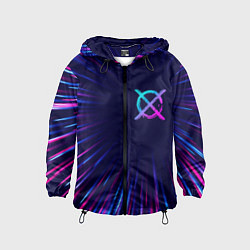 Детская ветровка CreepyPasta neon blast lines