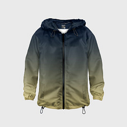Детская ветровка Градиент тёмно-синий в оливковый