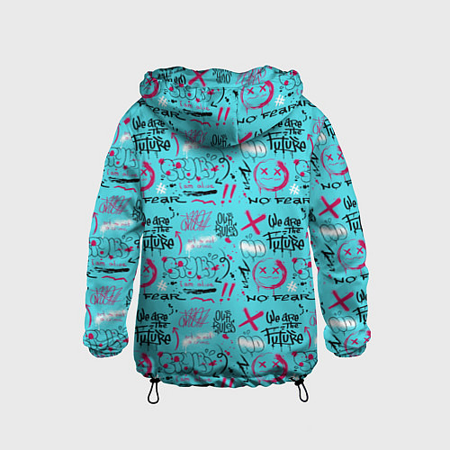 Детская ветровка We are the future - граффити / 3D-Черный – фото 2