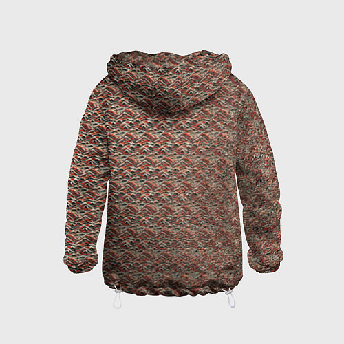 Детская ветровка Паттерн японских гор / 3D-Белый – фото 2